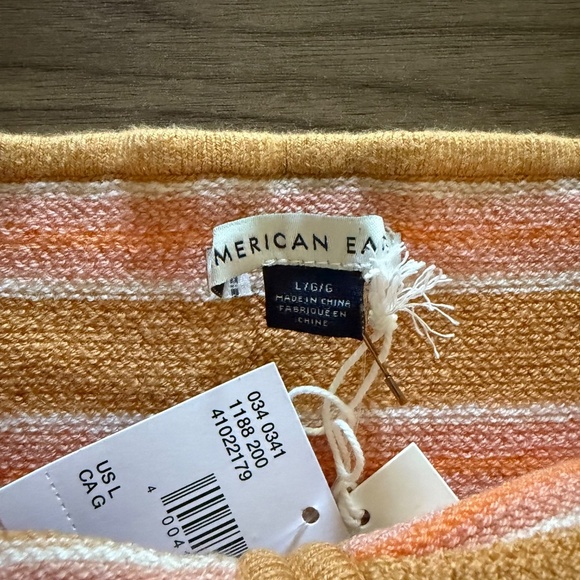 NWT! American Eagle | Size L (Fits S/M) | Orange & Pink Striped Tube Top - Picture 6 of 7